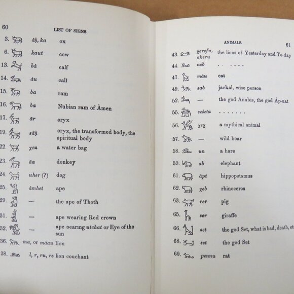 Egyptian Language - Easy Lessons In Egyptian Hieroglyphics Wallis Budge 1973 HC - Picture 14 of 15